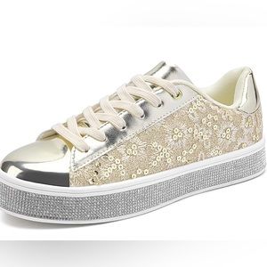 Sparkle shoes, used for wedding reception.